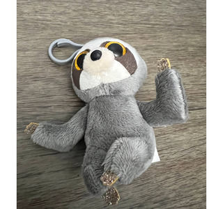 TY Beanie Boo Sloth Dangler Key Chain Clip Plush  5"‎